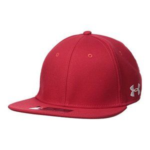Under Armour Men's Flat Brim Stretch Fit Hat - L/XL - Red (600)